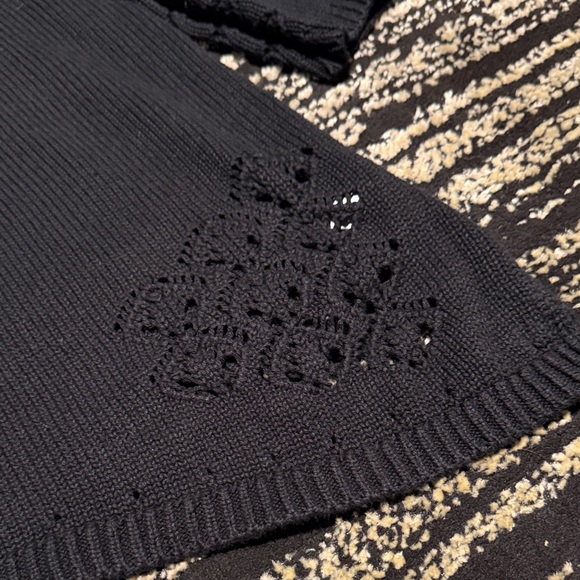 Denim&Co Black Knit Sweater - Picture 3 of 4